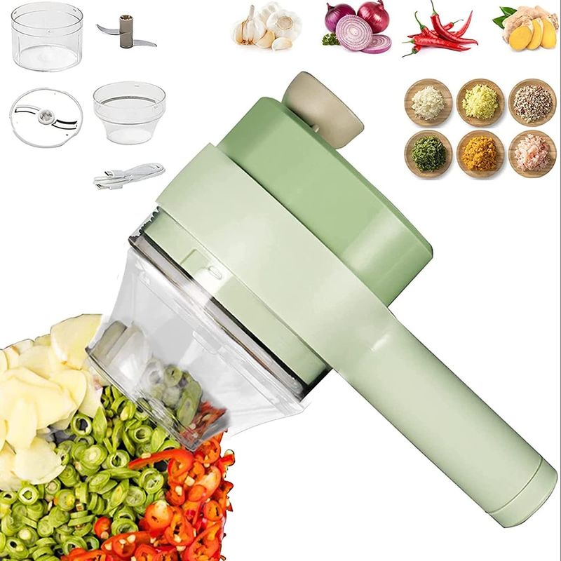 ABS PP PC Chopper de cocina de acero inoxidable Europa 4 en 1 para cortar verduras