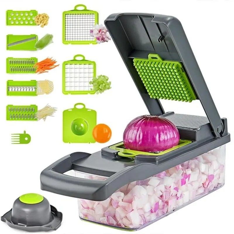 Chopper de plástico versátil para frutas verduras herramienta de cocina duradera 35.5x11.8x11.8cm