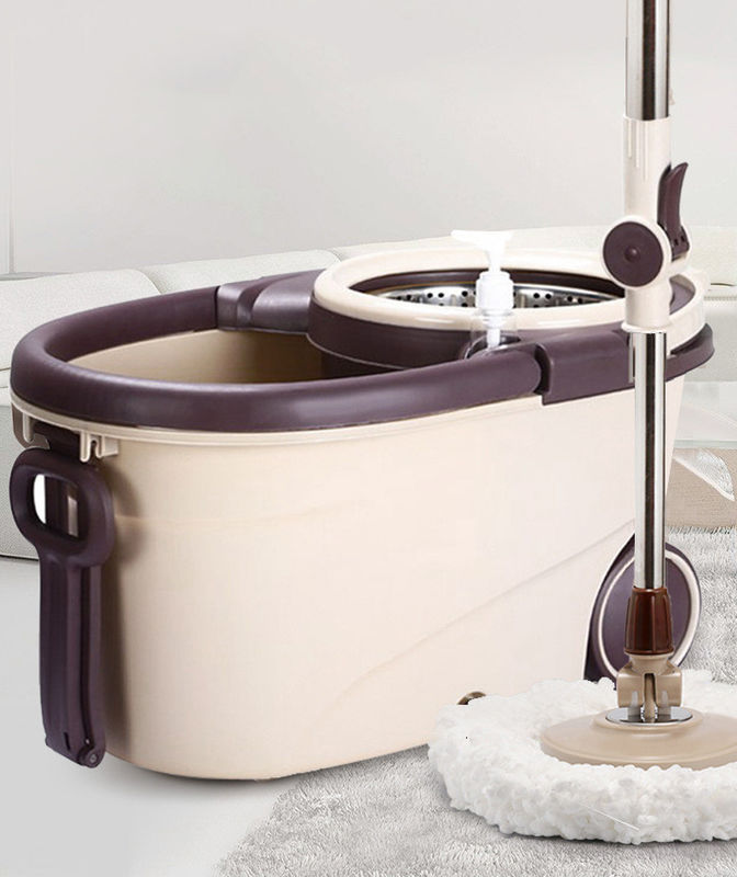 Wringer de acero inoxidable de 360 giros fácil limpieza ciclón de limpieza de piso de la fregona y el cubo de juego
