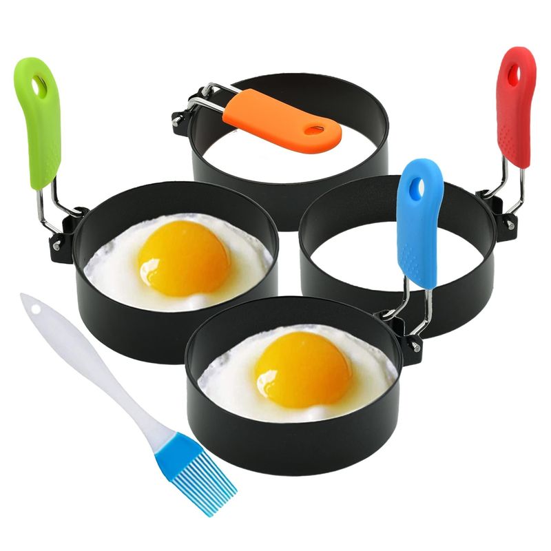 Inicio Cocina Anillos de cocción de huevos de acero inoxidable Molde de panqueques para freír huevos y tortilla