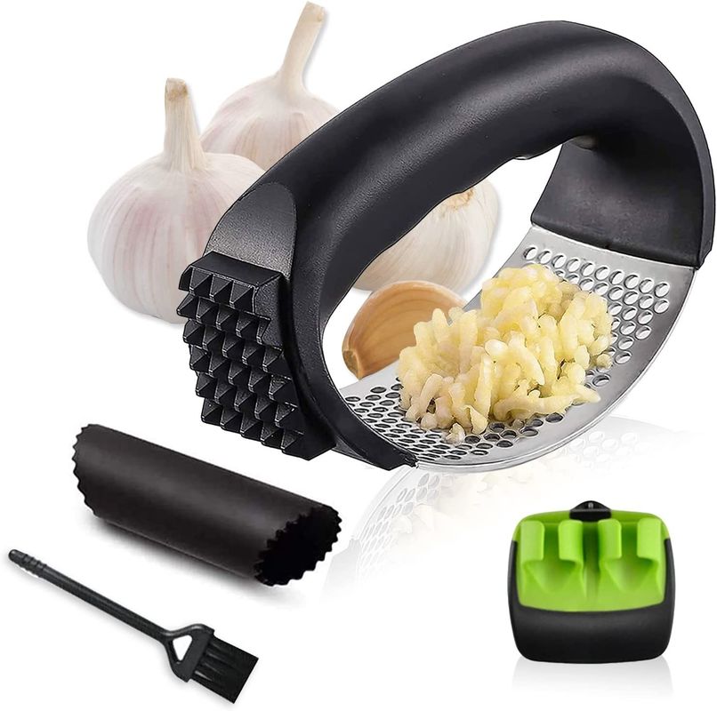 Prensa de ajo de acero inoxidable de grado alimenticio