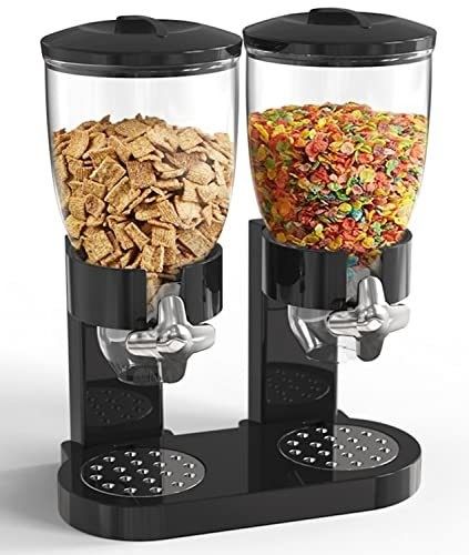 Dispensador de cereales de tazas dobles 2L Dispensador de alimentos secos
