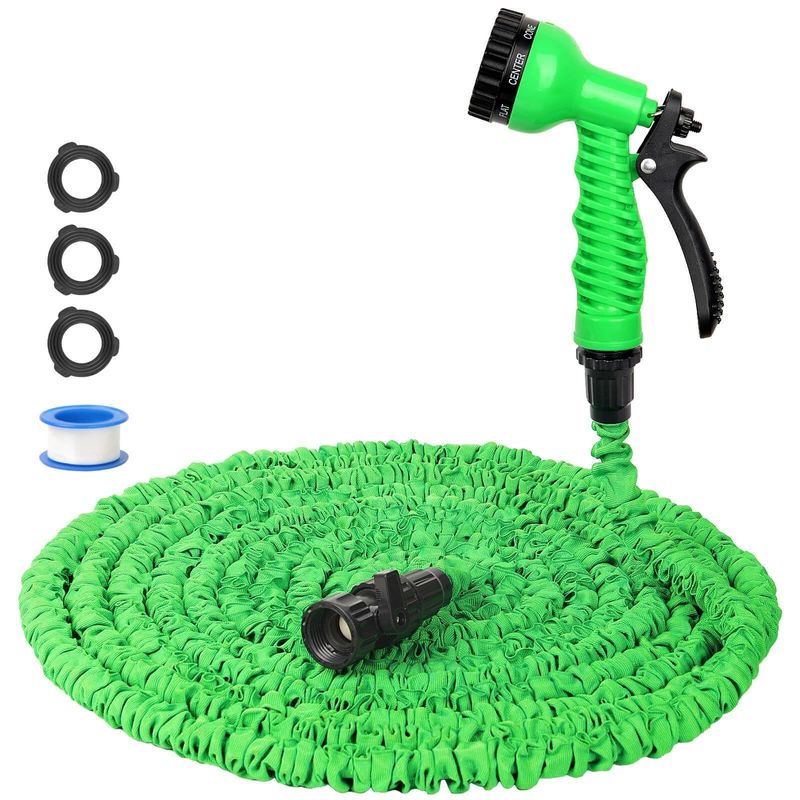 Riego hecho simple Extensible Magic Flex calefacción manguera de jardín 25-200FT con pistola de pulverización