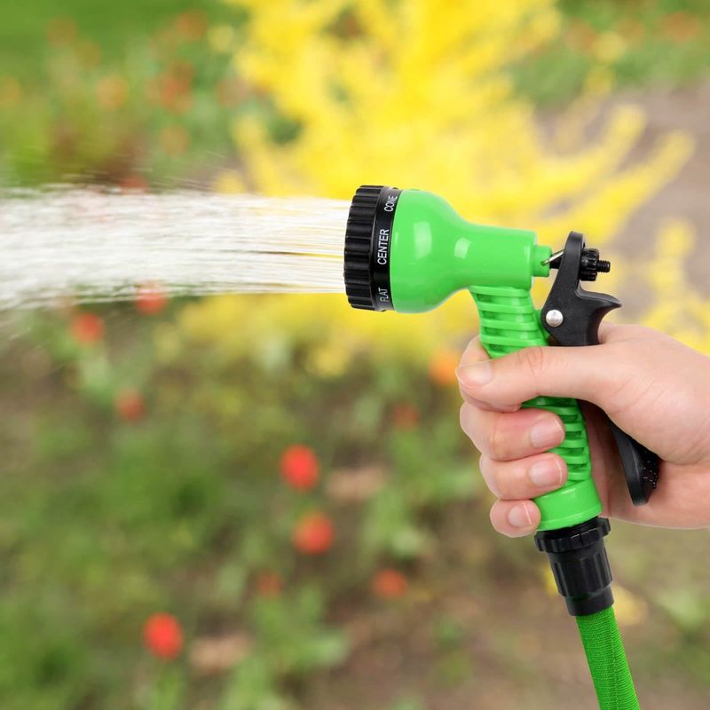 25-250 pies de alta presión de trabajo pesado de jardín manguera de agua de pulverización de boquilla con manguera expandible