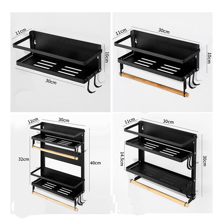 Estante lateral del refrigerador hecho de acero al carbono y caucho magnético para almacenamiento en la cocina