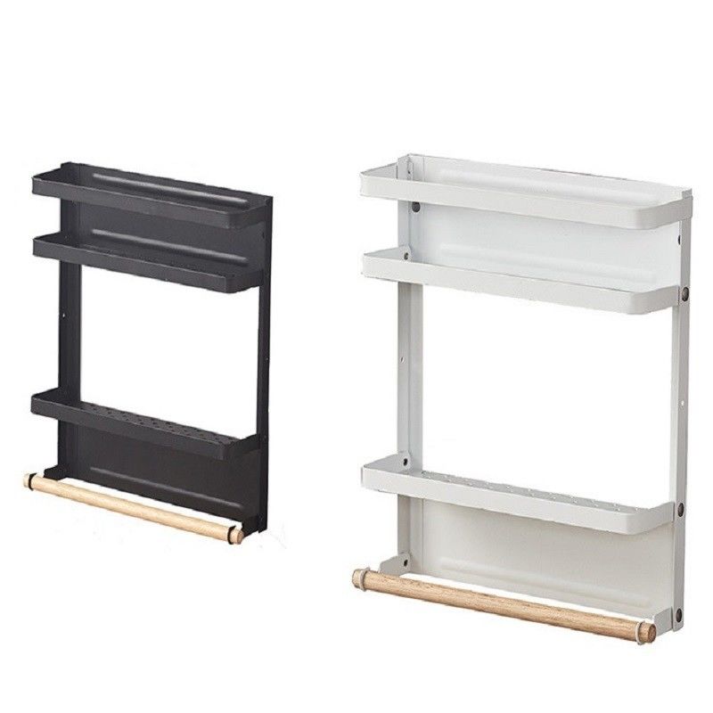 Estantes de almacenamiento Estantes de metal Estante de la nevera Estante magnético de especias Organizador para refrigerador