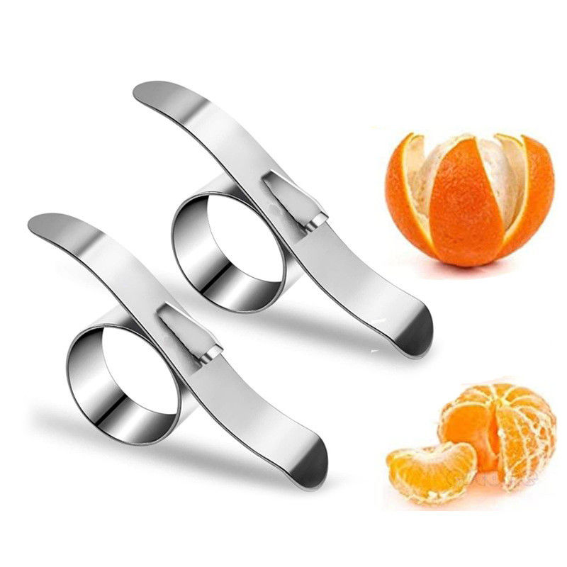 430 Anillo de acero inoxidable Mini tamaño de peladora de frutas de cocina gadget manual peladora de naranja
