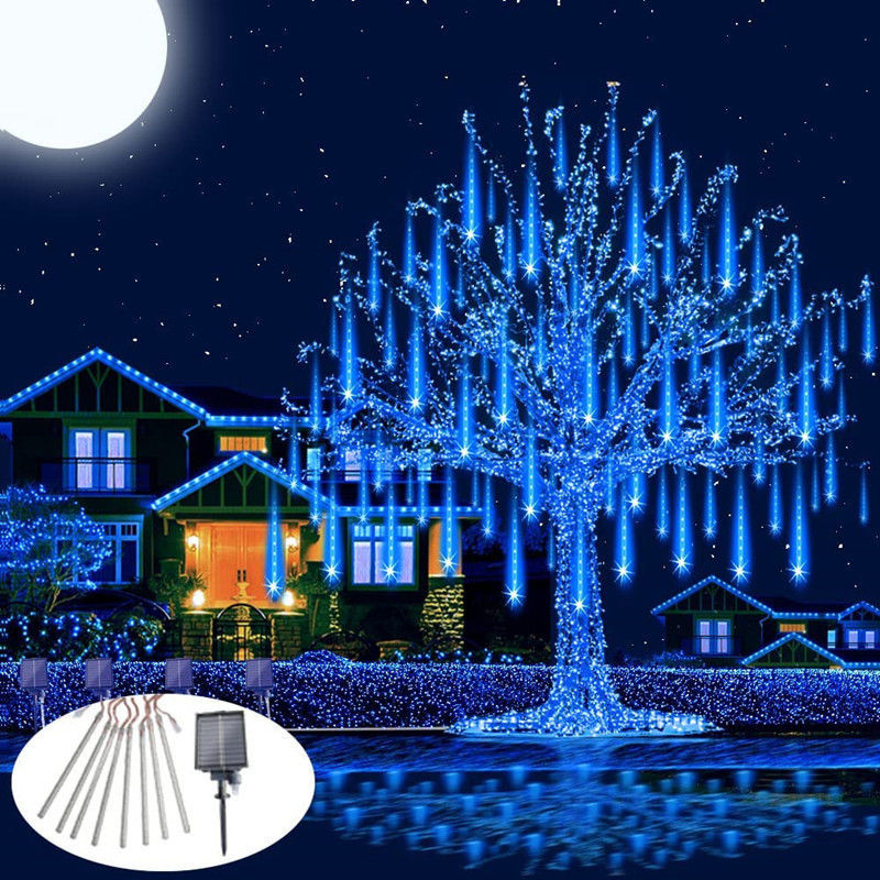 Luces de cuerda LED de hadas de lluvia que cae en diseño de cubo para la decoración del hogar de la fiesta de vacaciones