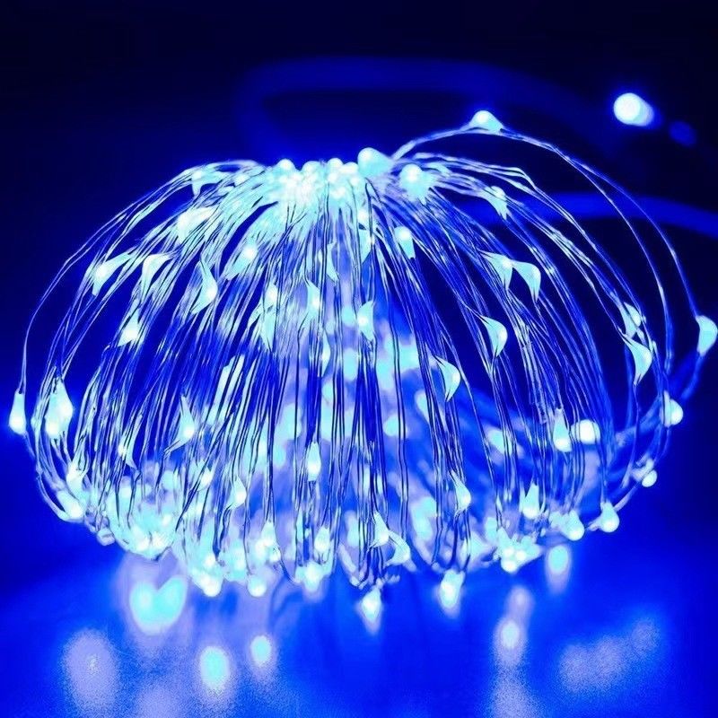 7/22/32m LED resistente al agua del cable de cobre solar luces del árbol de Navidad con material de PVC cálido