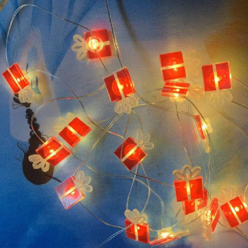 Luces de Navidad LED rojas Muñeco de nieve de cuerda Papá Noel Estrella Producto decorativo navideño