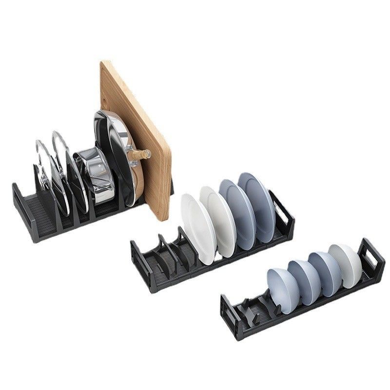 48*16*9,5 cm Portador de platos para el armario de la cocina, cajón de la bandeja, soporte retráctil para la vajilla