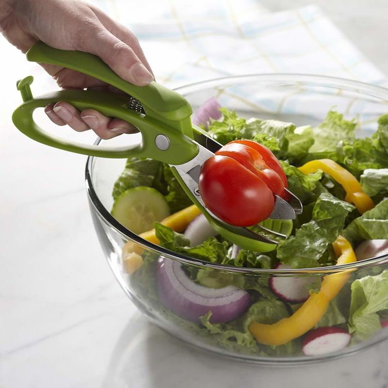 Tijeras de ensalada con mango de PP TPR para cortar ensalada