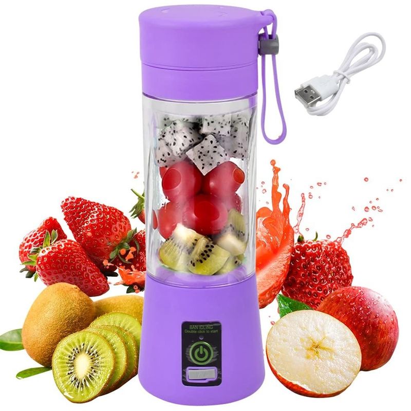 PC de silicona eléctrica Mini botella de hielo mezclador de casa USB 2/4/6 cuchillas máquina de jugo de taza