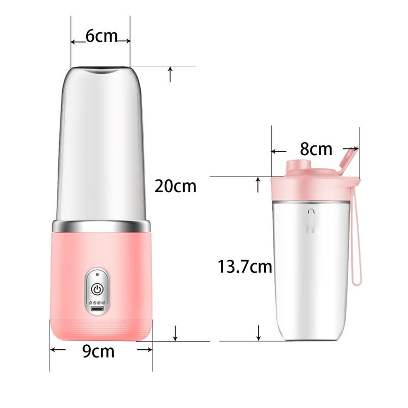 400 ml Capacidad Taza de jugo eléctrico para herramientas de frutas y verduras portátil y recargable