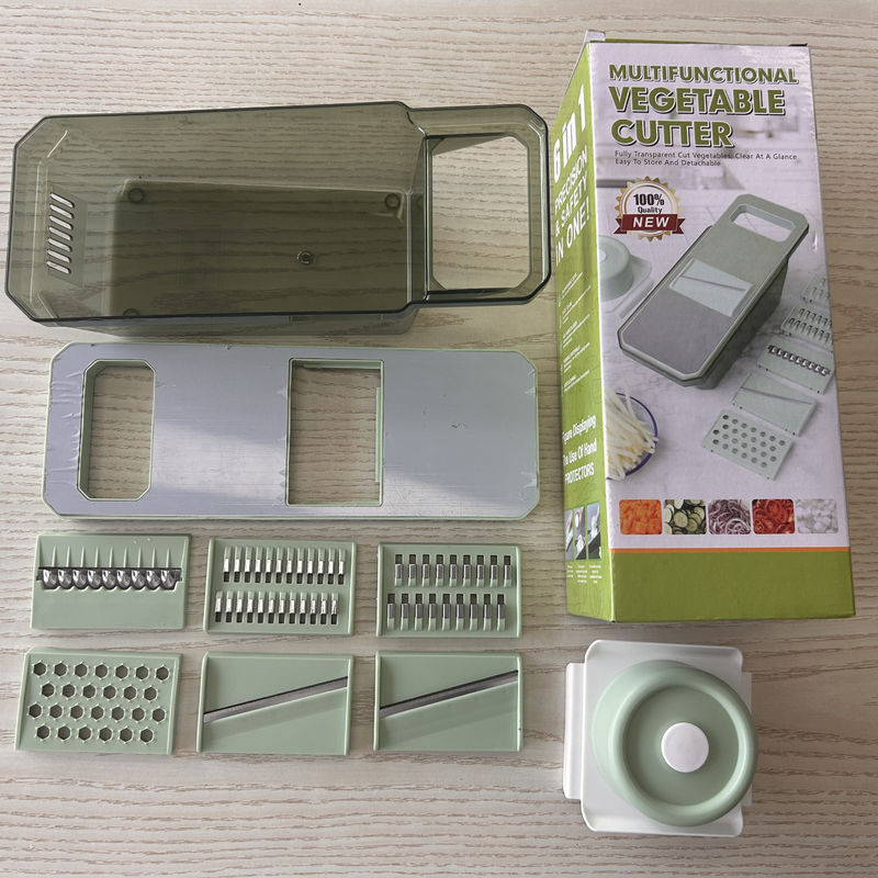 Cortador de verduras de acero inoxidable verde menta perfecto para la preparación rápida y fácil de las comidas