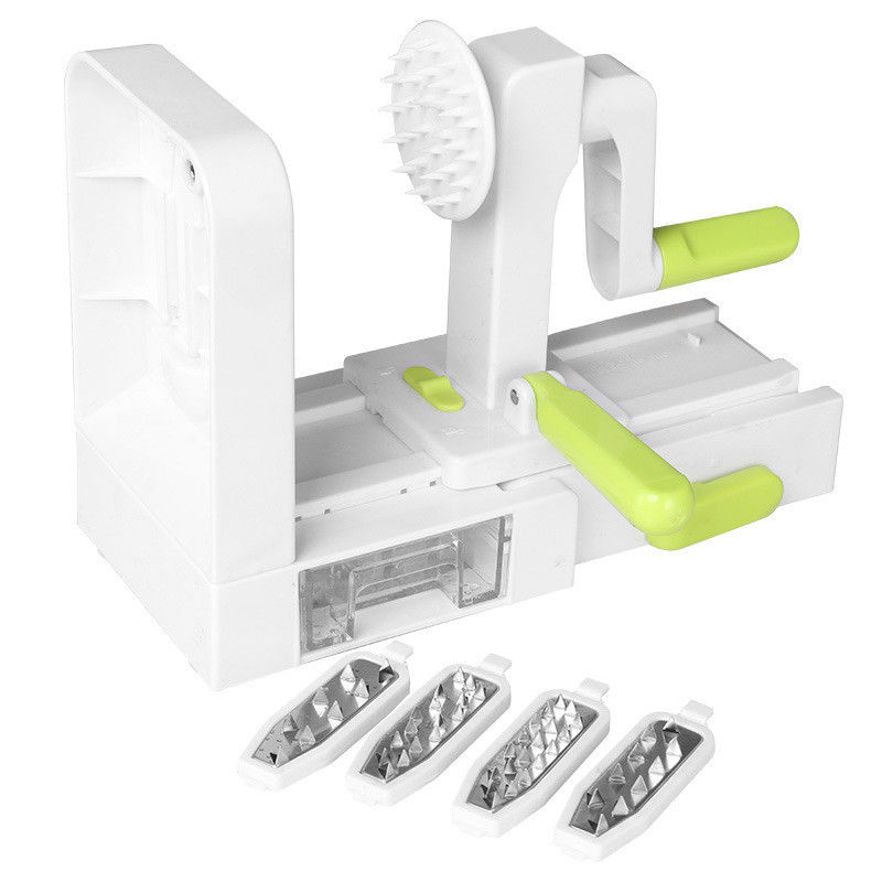 Mejorar la cocina con 5 cuchillas de cortador de vegetales en espiral ABS PS TPR 420 de acero inoxidable
